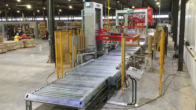 Soluciones / cerámica / el futuro de l' embalaje, una fábrica en América del Norte, aplicador de cantoneras verticales